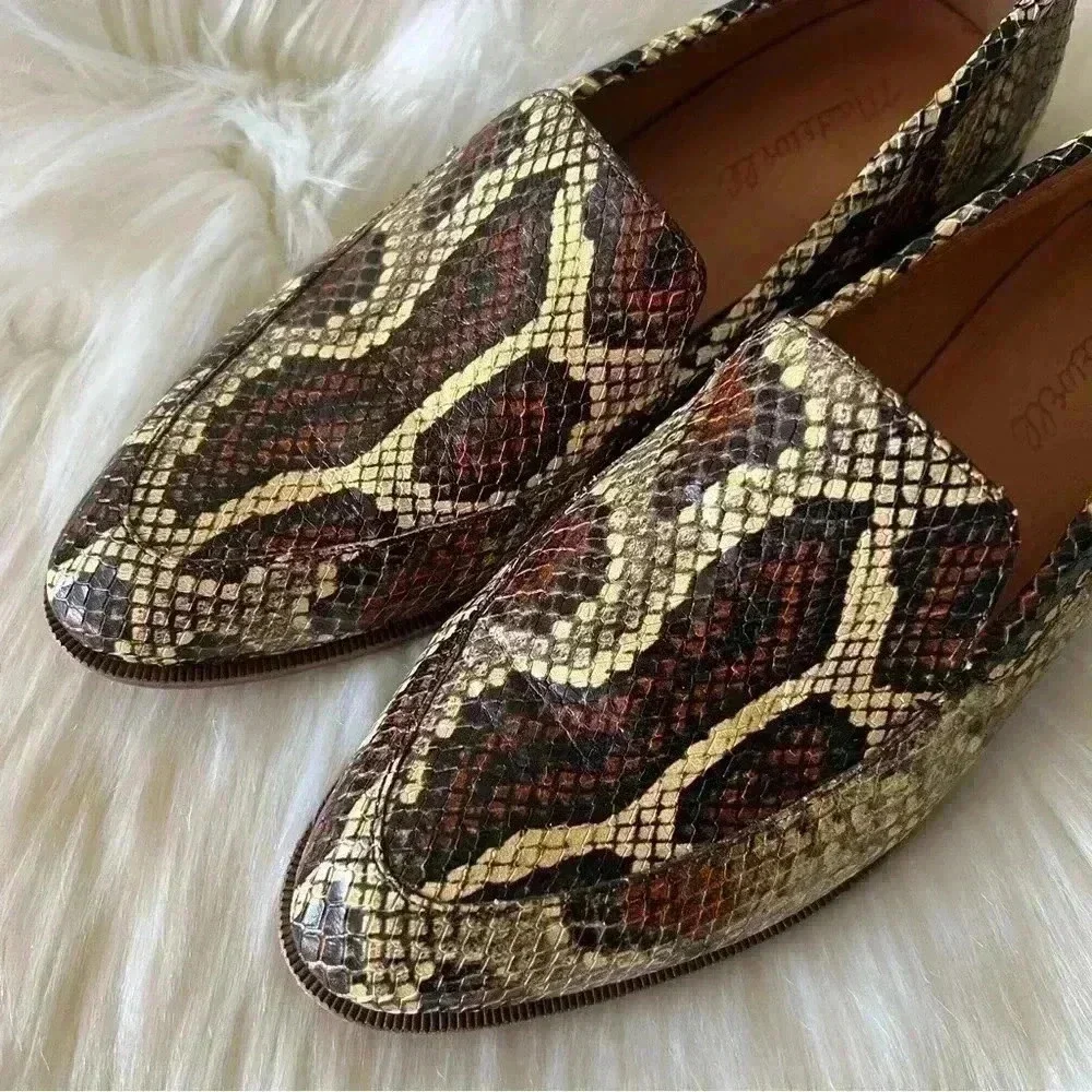 Madewell Frances Snakeskin Loafers Leather Shoes 6.5
